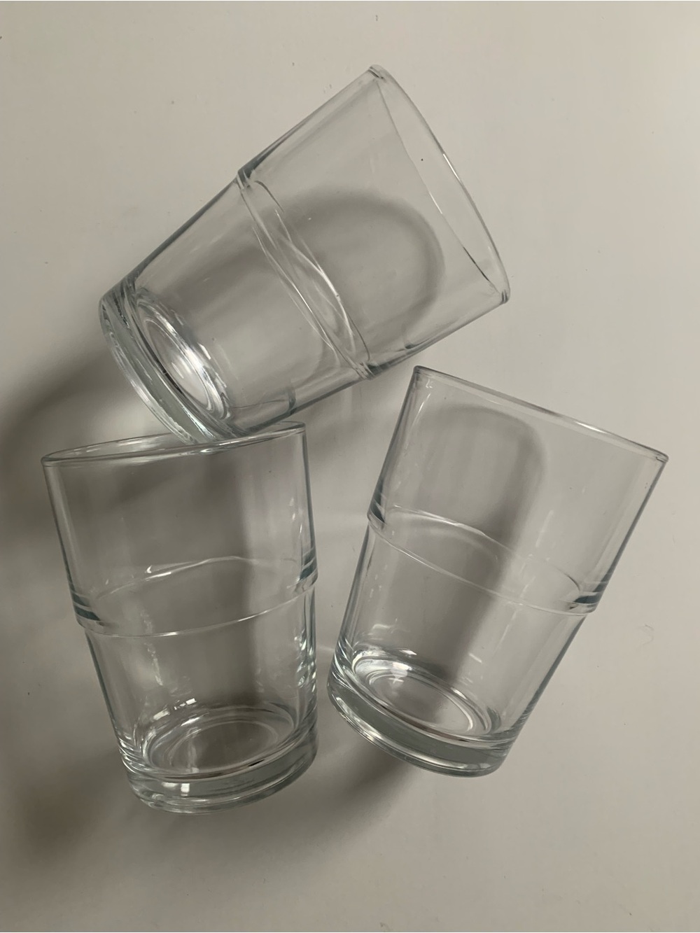 #42 Clear Glass Tumbler Set - 3 Clear Drinking Glasses